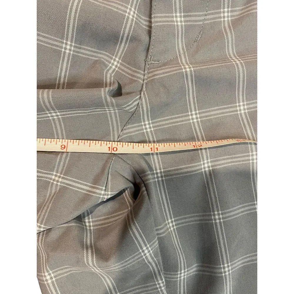 Grand Slam‎ Golf Shorts Size 36 Gray White Plaid Inseam 10